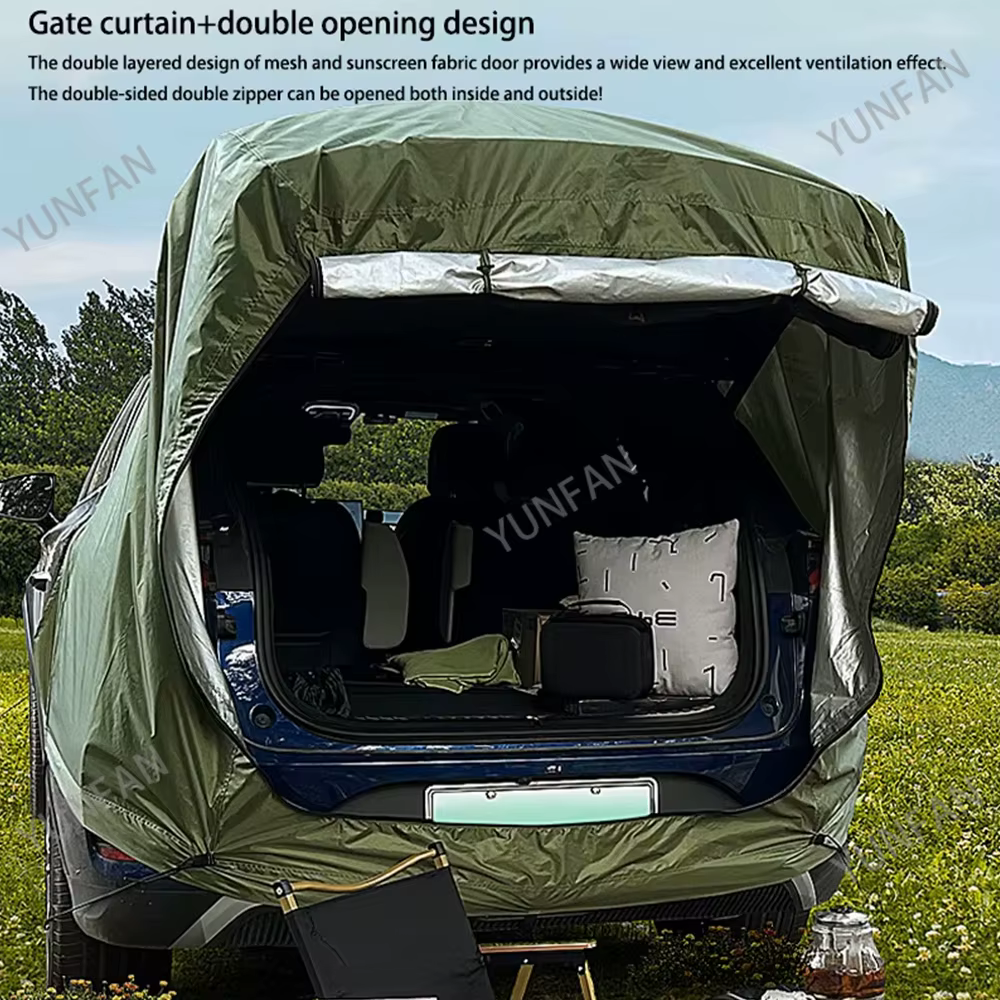 Tente de camping multifonctionnelle pour l'arrière de voiture avec auvent, résistante au soleil et à la pluie, pour pique-nique et camping en plein air