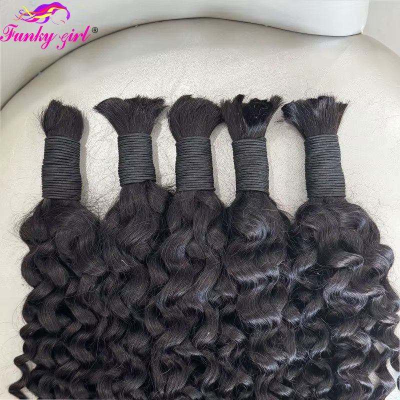 12A vague d'eau en vrac cheveux humains paquets complets naturel noir brésilien