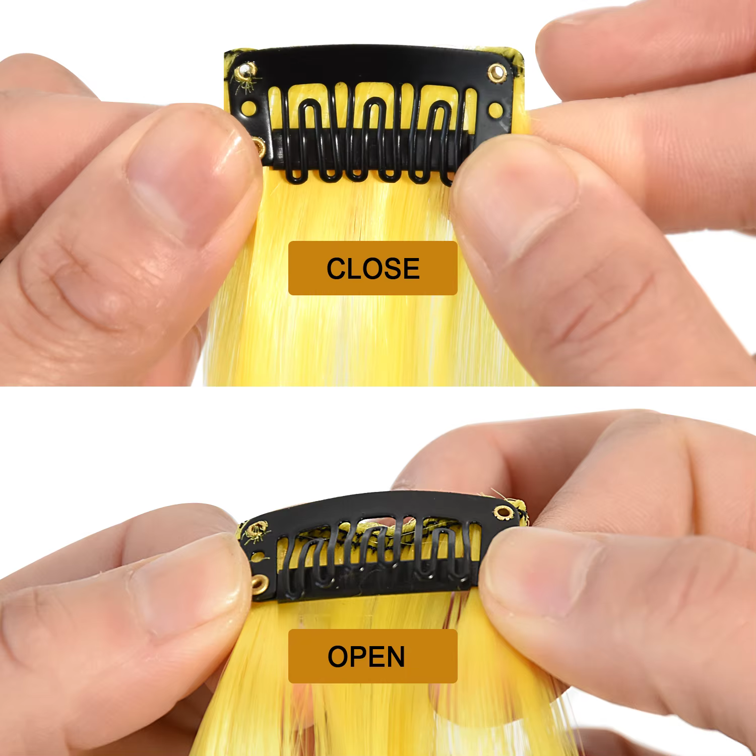 Extensions capillaires synthétiques à clipser de 22 pouces