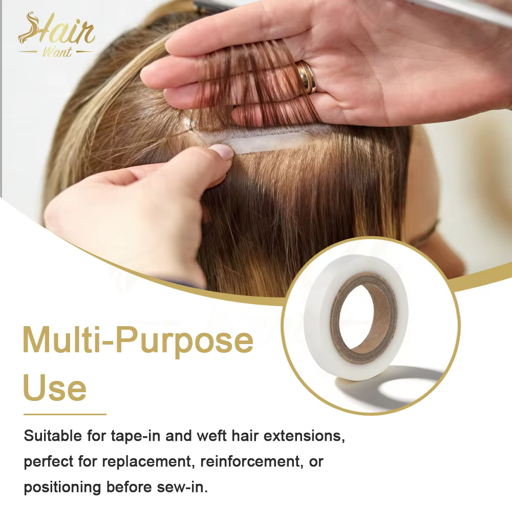 Ruban adhésif simple face pour extensions capillaires