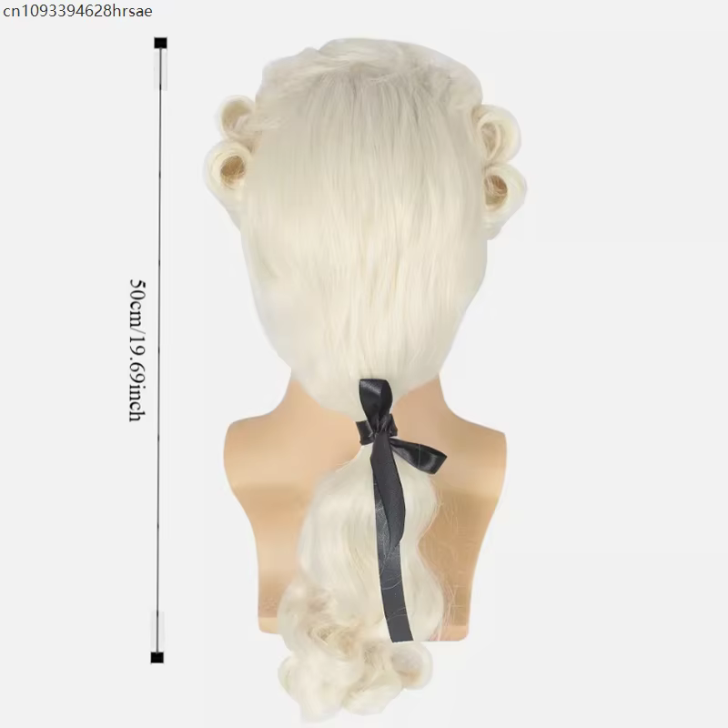 Perruque bouclée de Cosplay baroque pour avocat