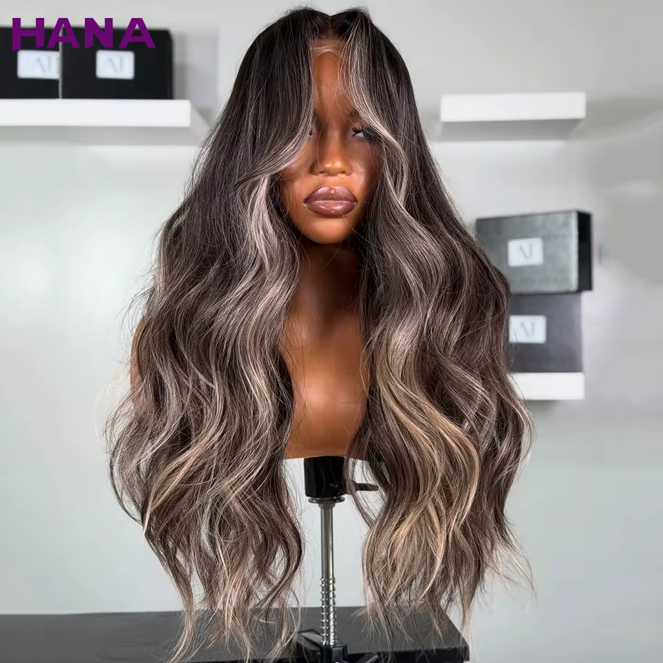 Perruque à cordon de serrage 13x4 13x6 Lace Frontal Wig Body Wave Highlight Blonde Black Colored PrePlucked 5x5