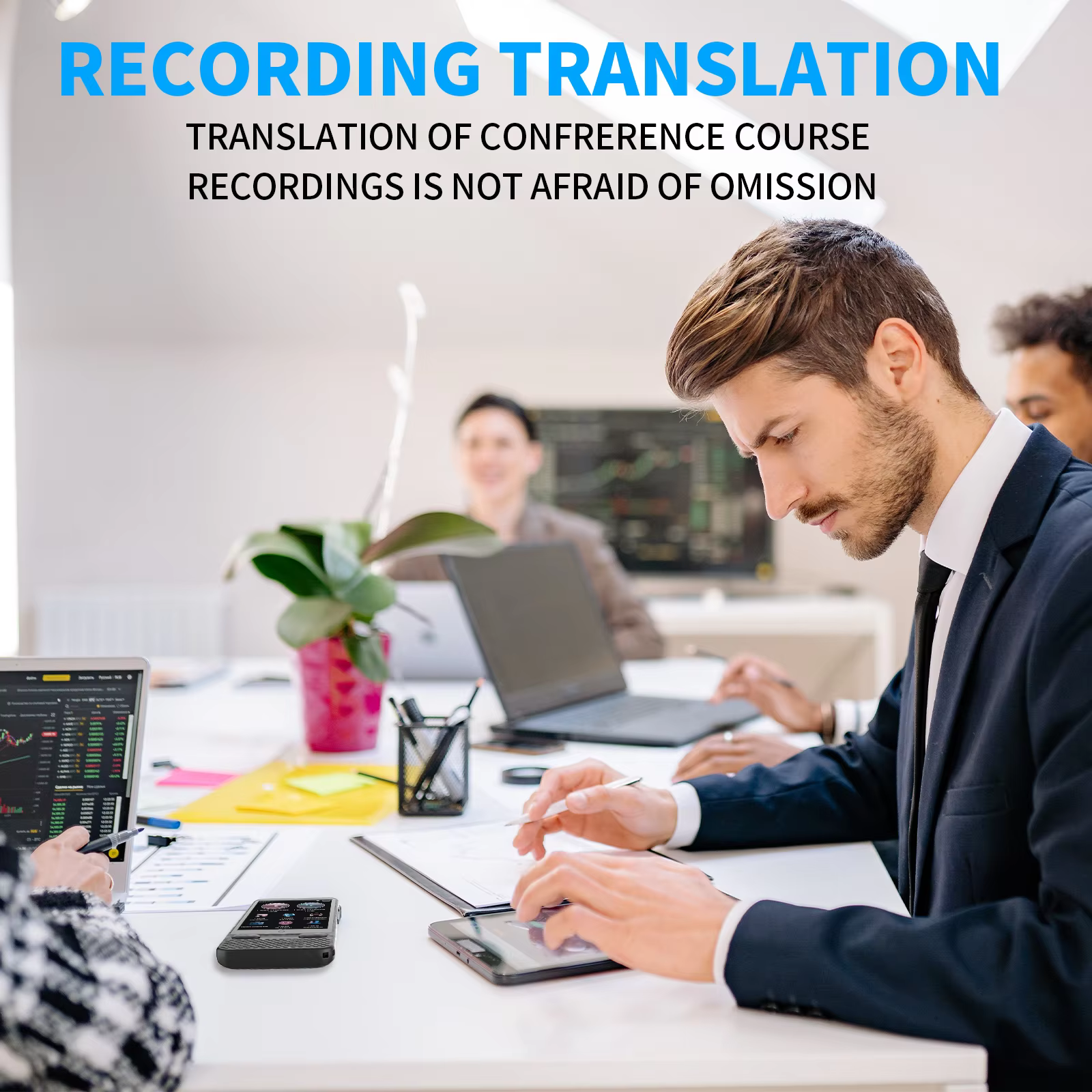 Dispositif de traduction linguistique prenant en charge 138 langues en temps réel, traducteur vocal IA avec traducteur ChatGPT