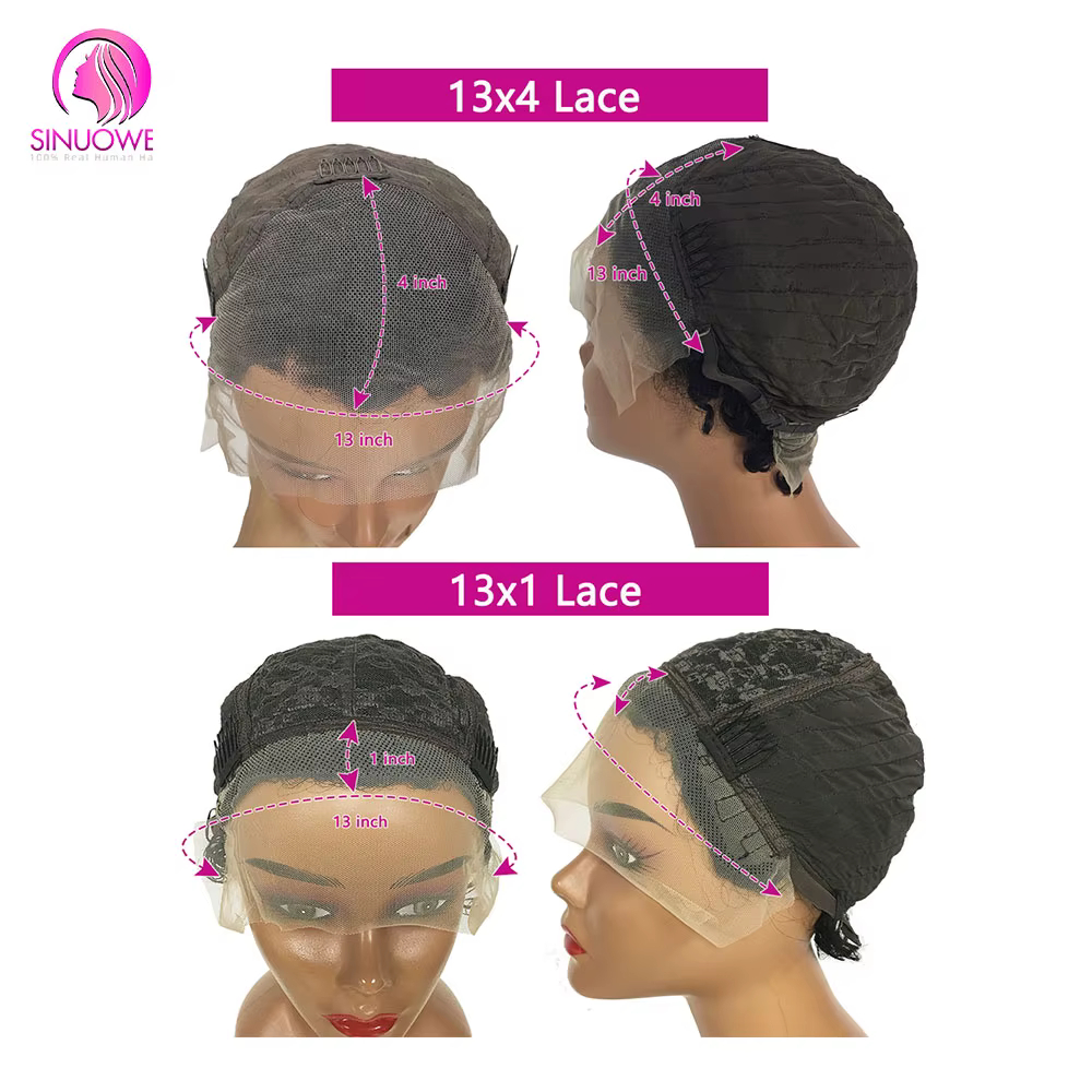 Perruque Bob Brésilienne Coupe Pixie pour Femme