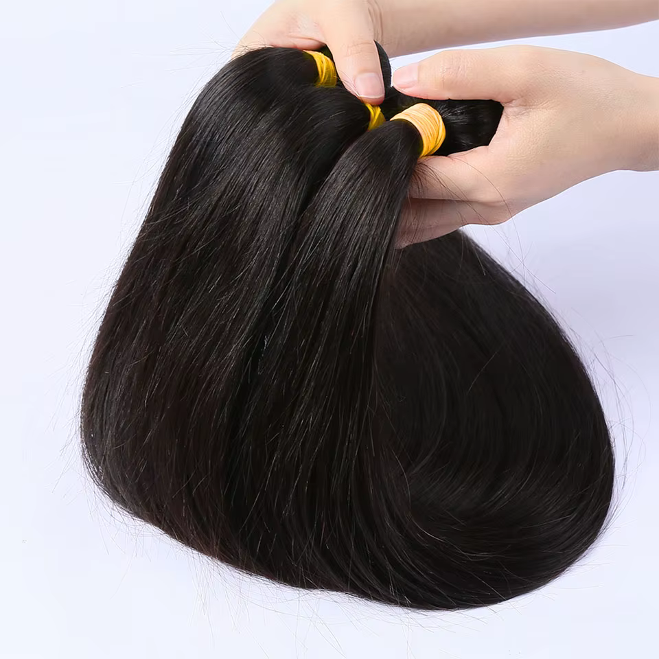 Tissage cheveux humain lot en promo Mèches brésiliennes Remy lisses 100% naturelles 28 30 32 34 36 38 40 pouces Double