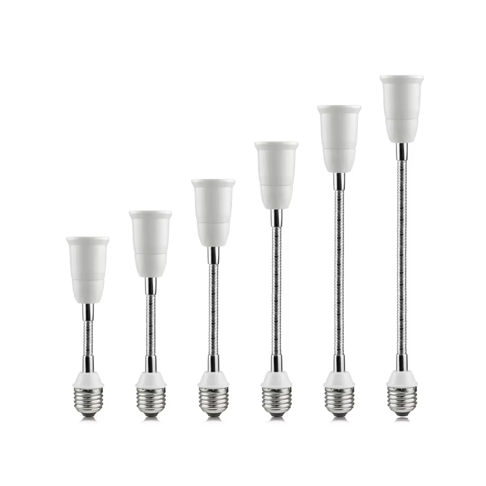 Extension de douille d'ampoule E27 à E27, support de lampe à Base rotative, convertisseur d'extension 12/15/20/30/35/40/50cm