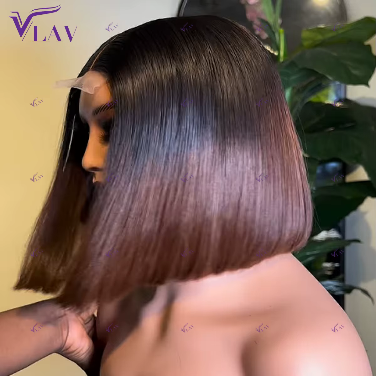Perruque Bob avec Cheveux de Bébé