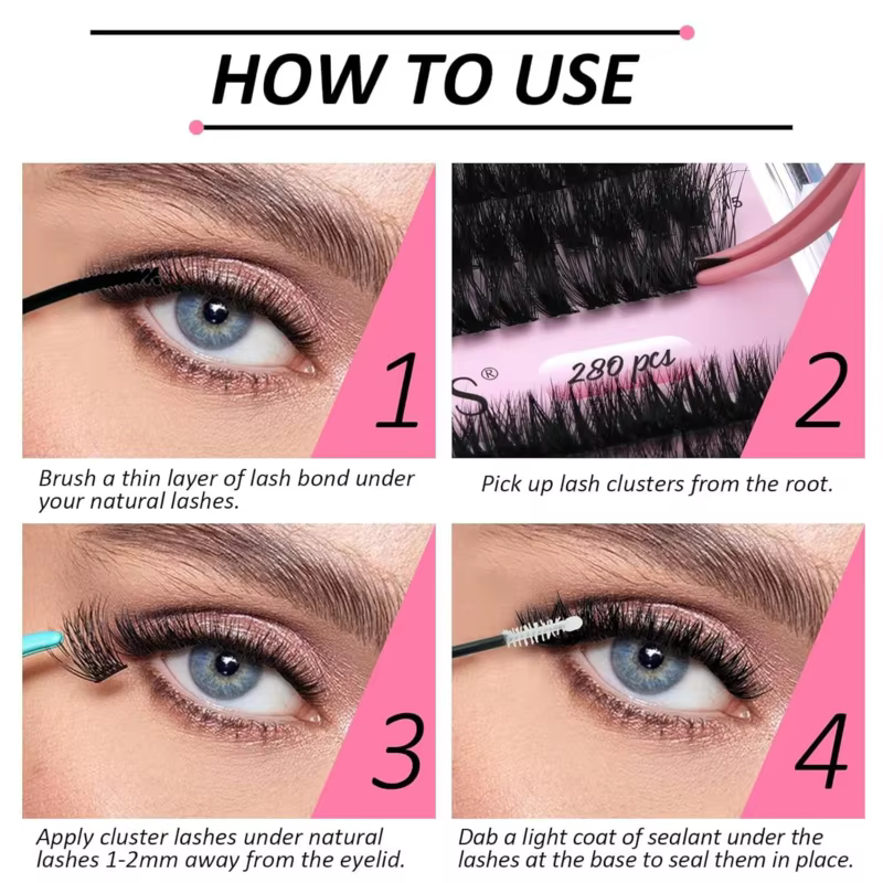 Kit d'extension de cils DIY SENSE LASHES 280 pièces 0