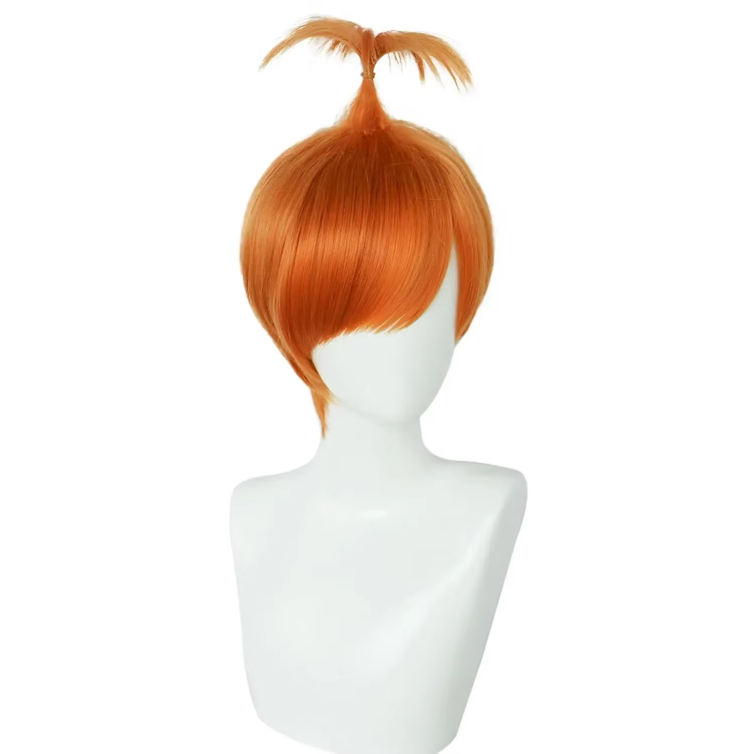 Perruque de Cosplay d'anxiété à l'intérieur, cheveux courts dorés lisses avec frange pour hommes, Anime Cos, parfait pour les fêtes d'halloween