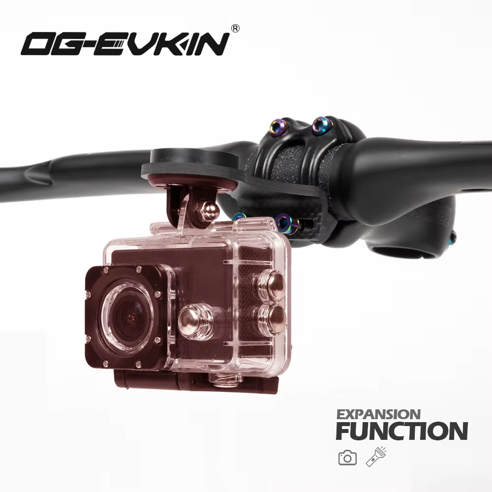 Support de guidon en carbone OG-EVKIN CM-02+ pour ordinateur de vélo, support pour compteur de vitesse, GPS, caméra, éclairage, accessoires de vélo