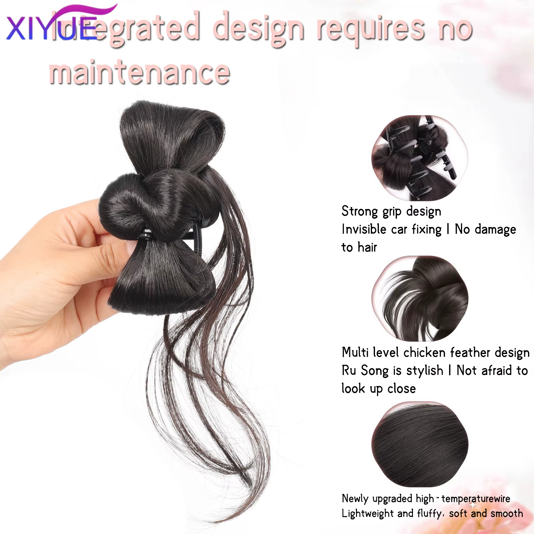 Perruque chignon de Style synthétique