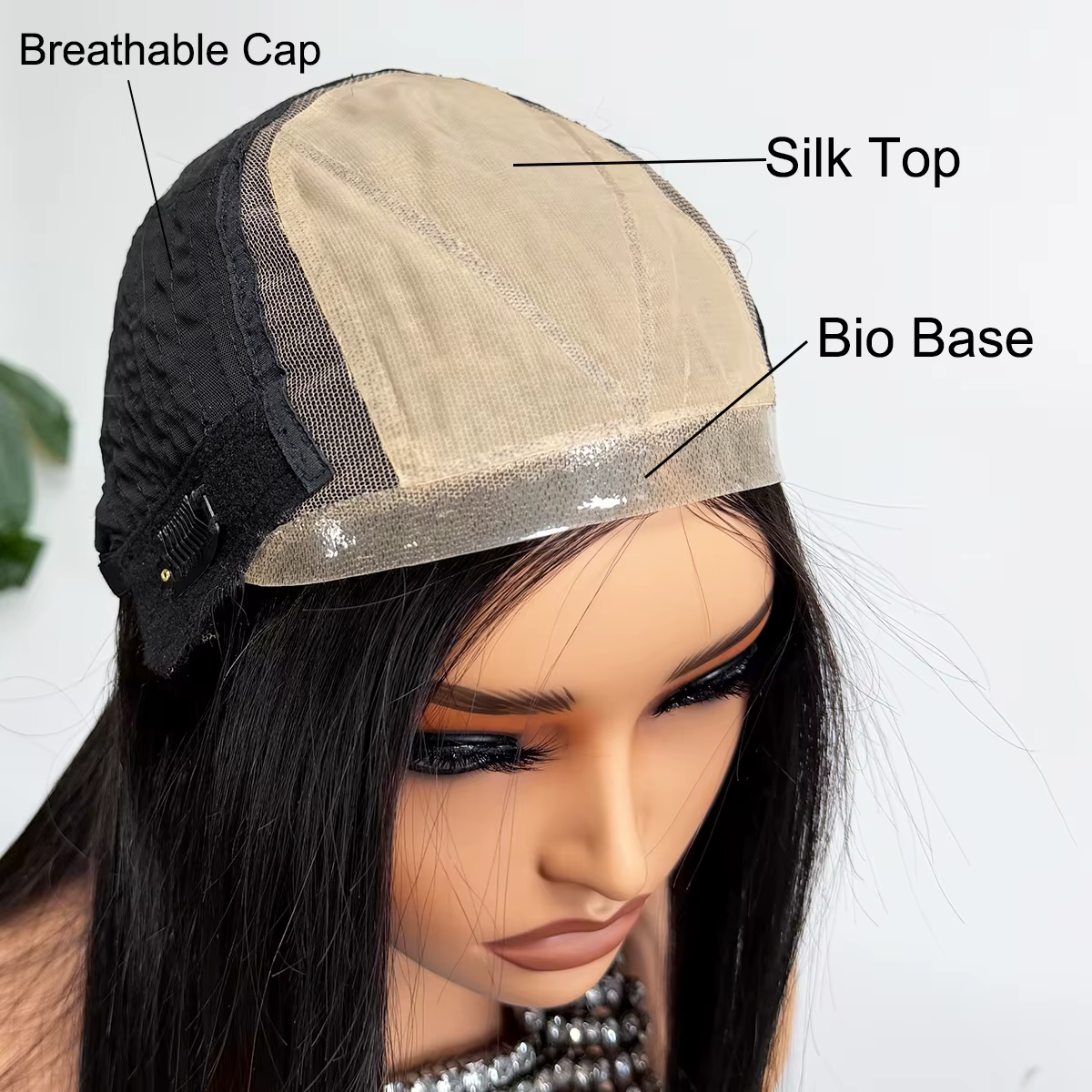 Perruque en cheveux humains lisses de 20 pouces de long, base en soie 10x12cm, perruque en cheveux humains vierges avec base frontale en PU Bio, prête à porter