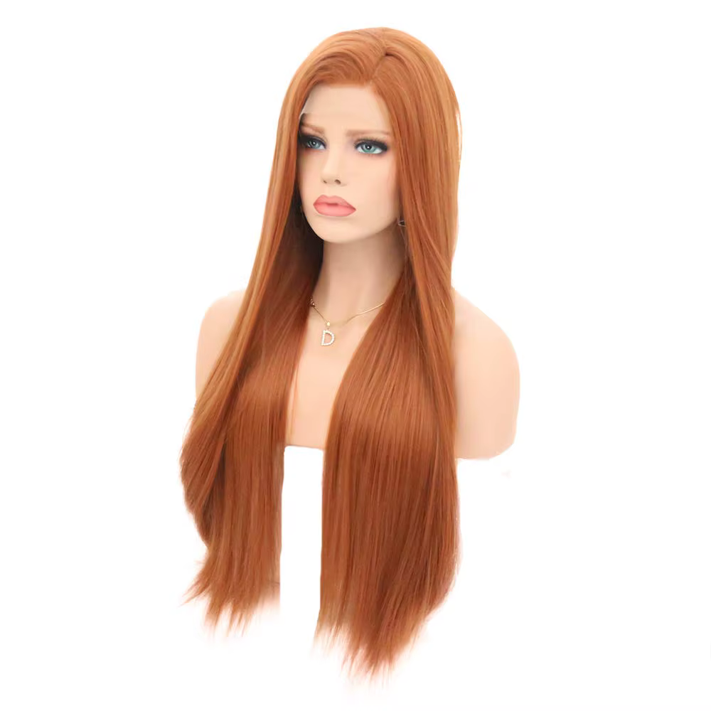 VideoWig-Perruque Synthétique Longue et Lisse pour Femme