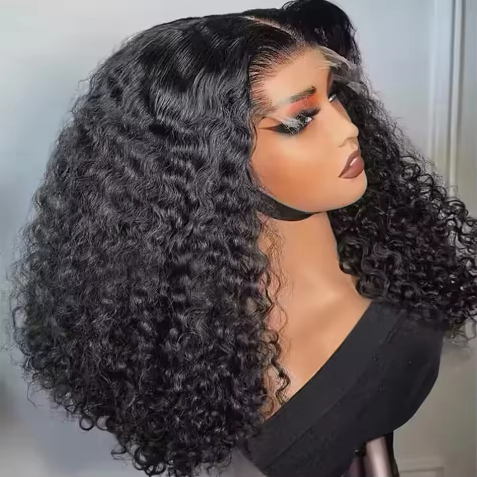 Perruque brésilienne Water Wave Bob avec dentelle frontale