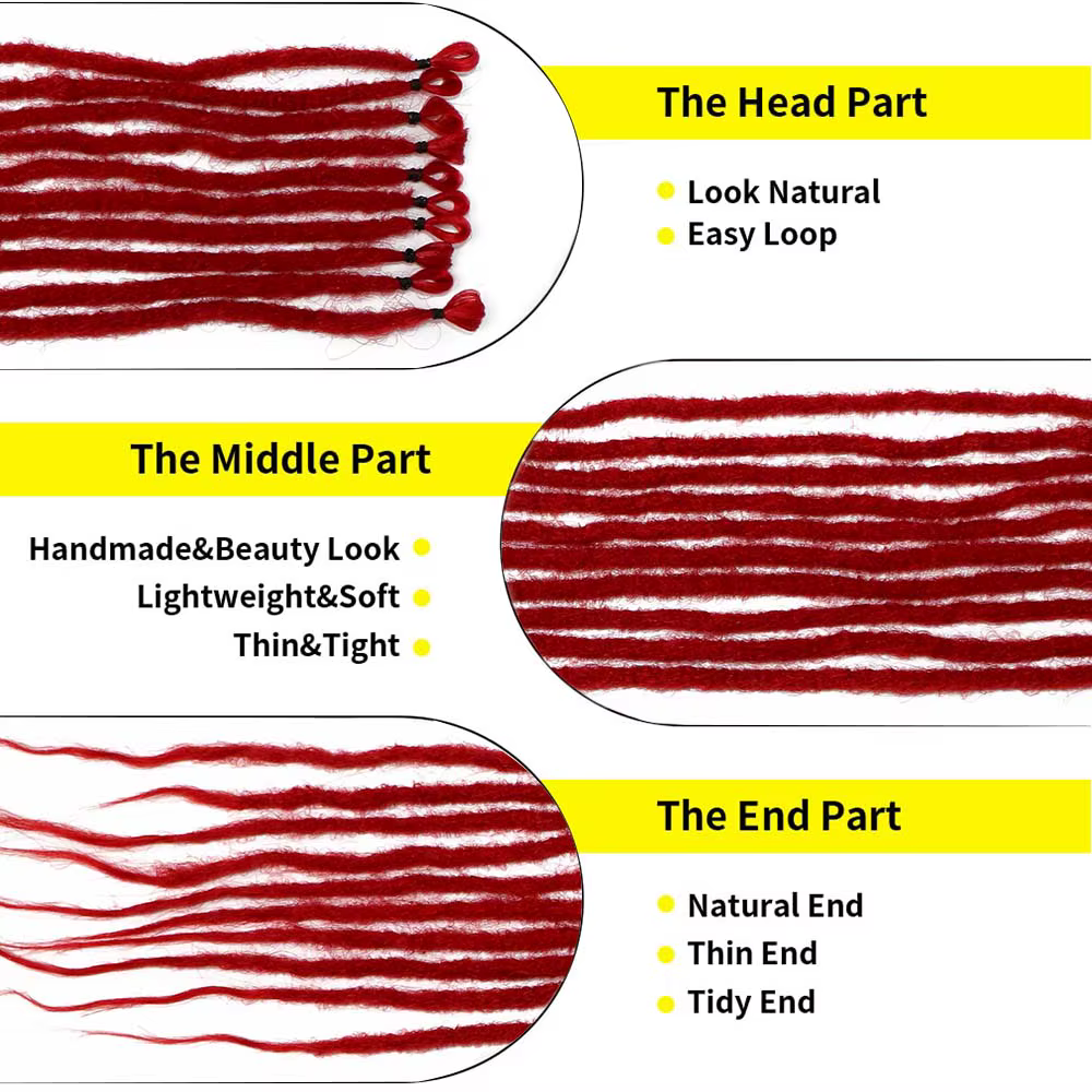 Extensions de dreadlocks colorés