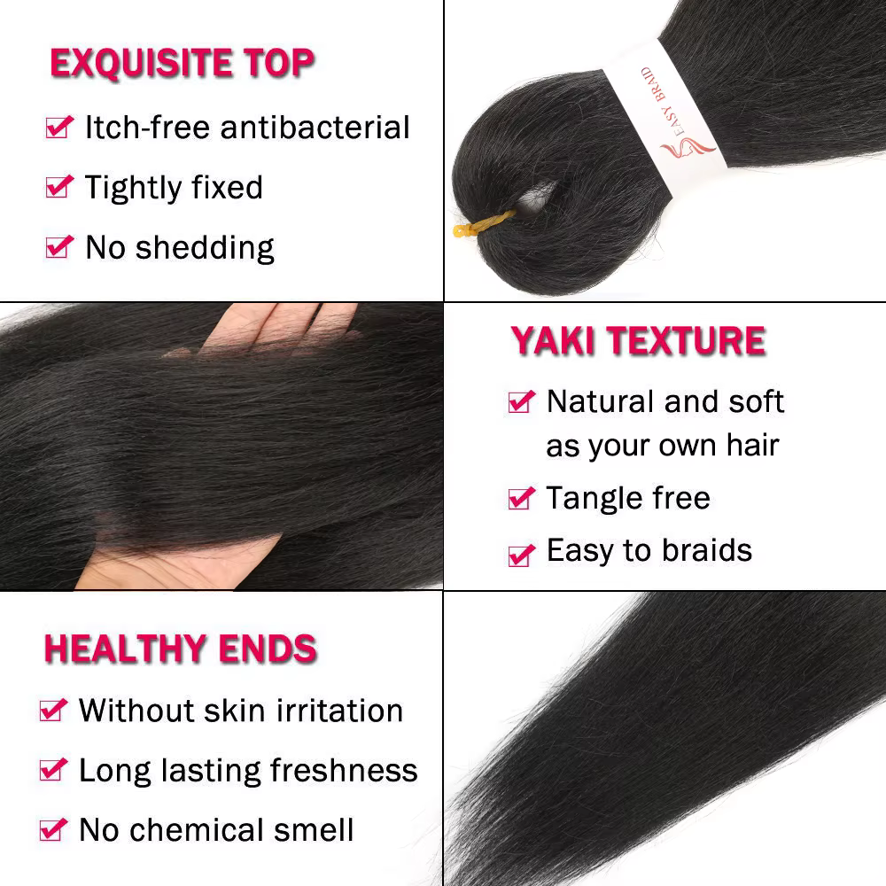 8 paquets de cheveux tressés pré-étirés 30 pouces/26 pouces/20 pouces Extensions