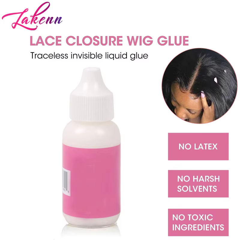 Colle pour perruque en dentelle-1.3Oz, liquide imperméable, colle Invisible pour perruques, longue durée, forte tenue, colle adhésive blanche
