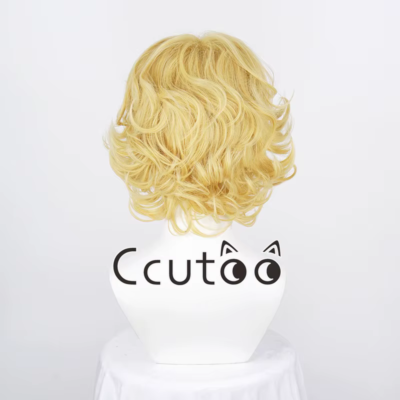 Marilyn Monroe perruques Blonde courte bouclée cheveux synthétiques Cosplay