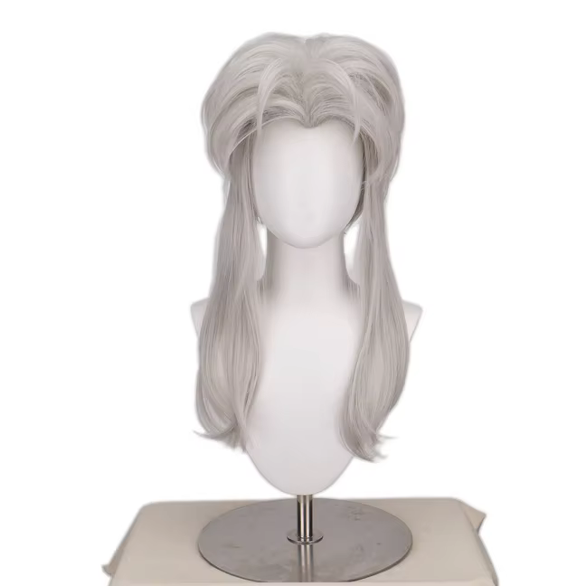 Perruque de cosplay Pierrot Harlequin pour homme