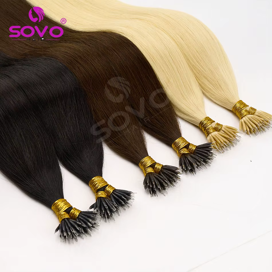 Extensions de cheveux naturels blonds 100 mèches