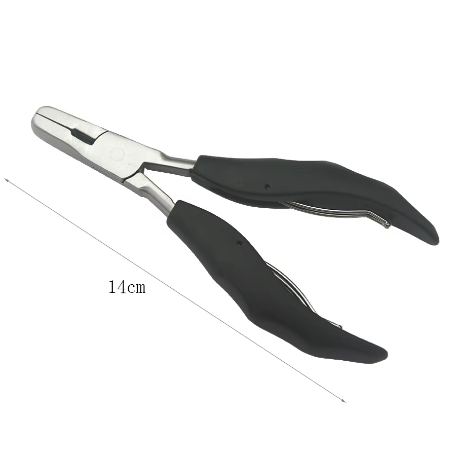 Pince d'extension de cheveux de Type U noir de 5.5 pouces, 1 pièce/lot, pour la fabrication d'extension de cheveux pré-collés