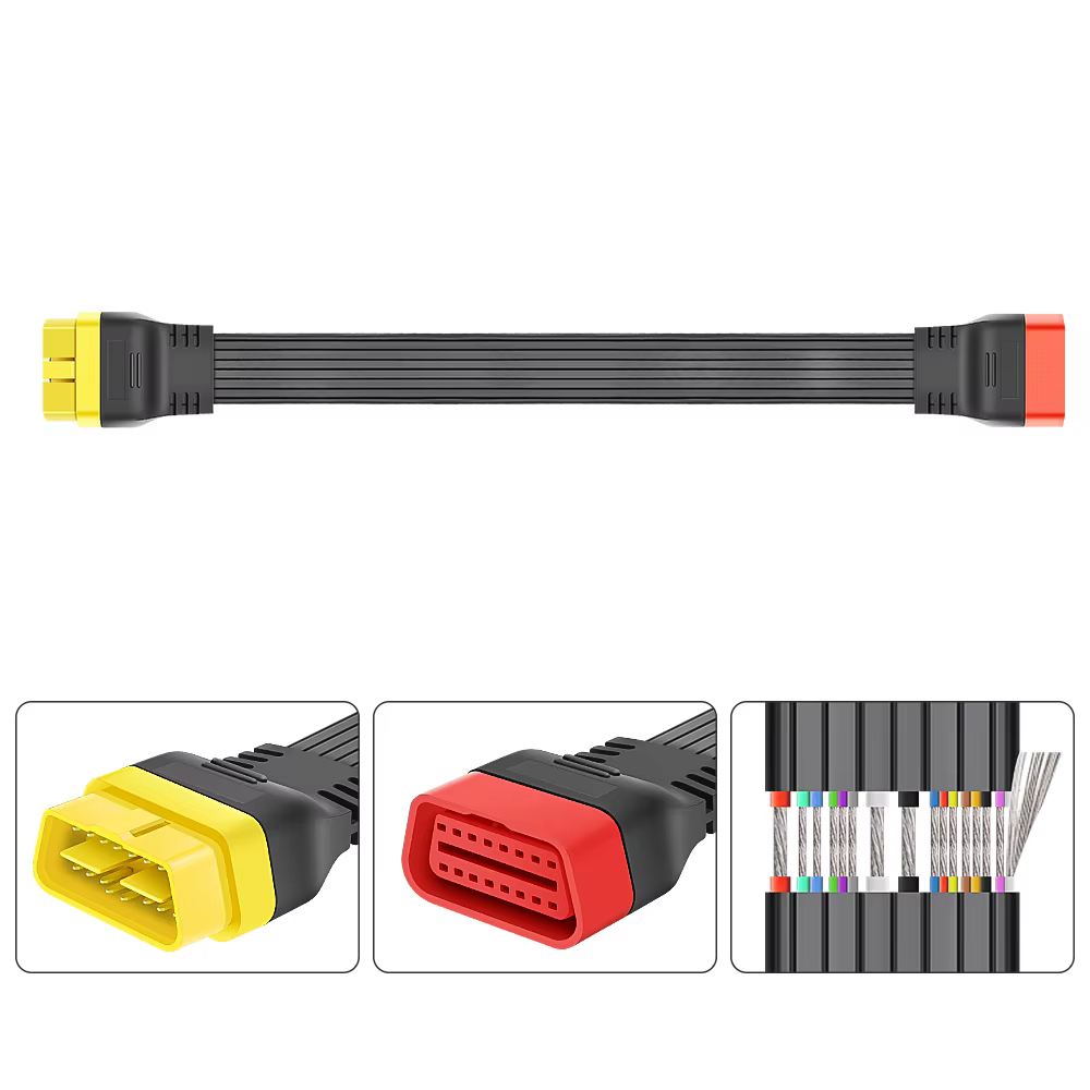 Câble d'extension OBD2 OBDII, connecteur mâle à femelle, outil de Diagnostic 16 broches pour lancement ELM327, adaptateur Thinkdiag non pliable