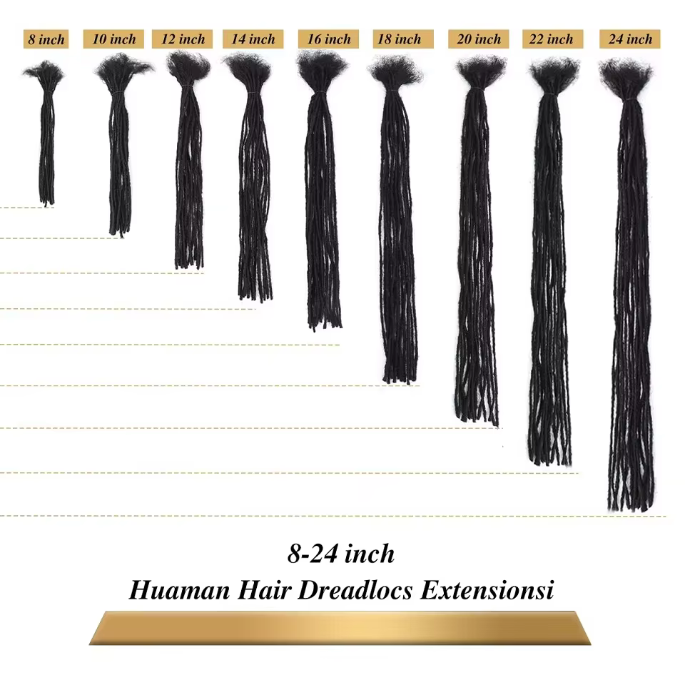Extensions de Dreadlock cheveux humains pour hommes femmes tresses au Crochet