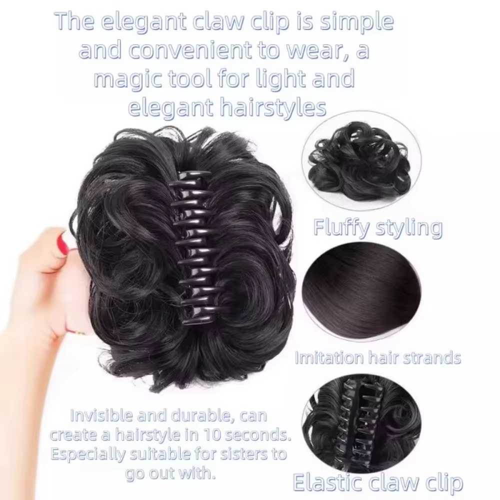 Chignon synthétique en désordre