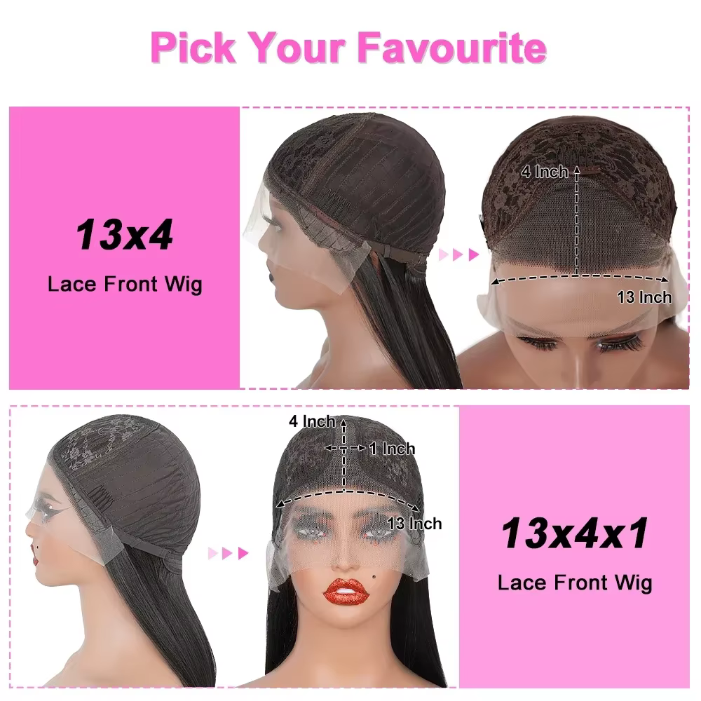 Perruque Lace Front Synthétique Longue et Lisse