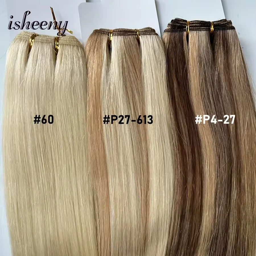 Extensions de cheveux humains blonds méchés