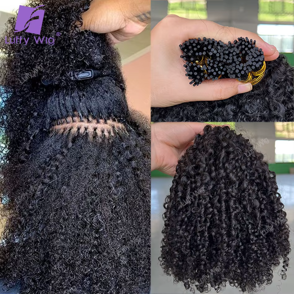 Luffy – Extensions de cheveux naturels crépus et bouclés