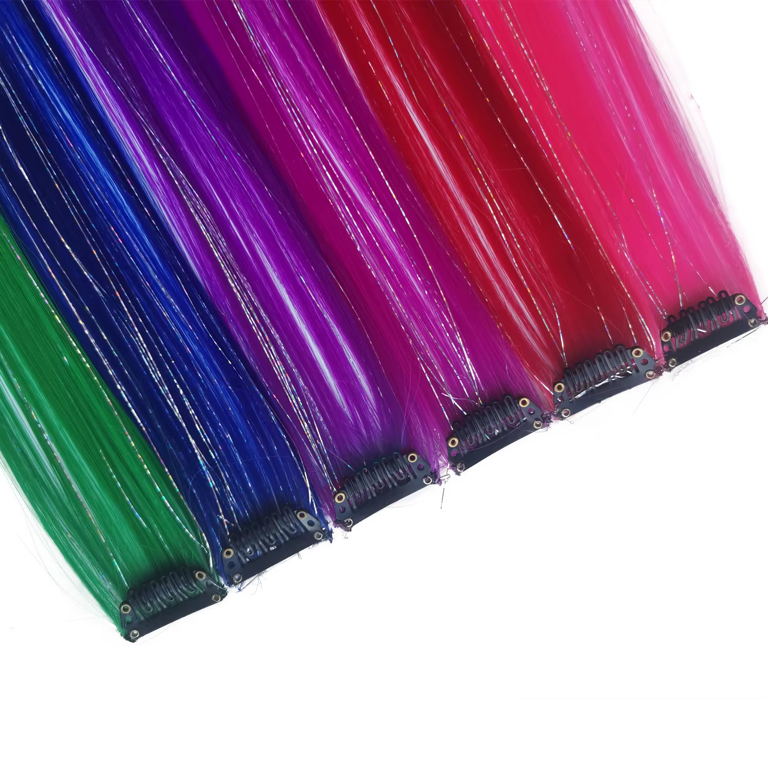 Extensions capillaires synthétiques à clips pour filles