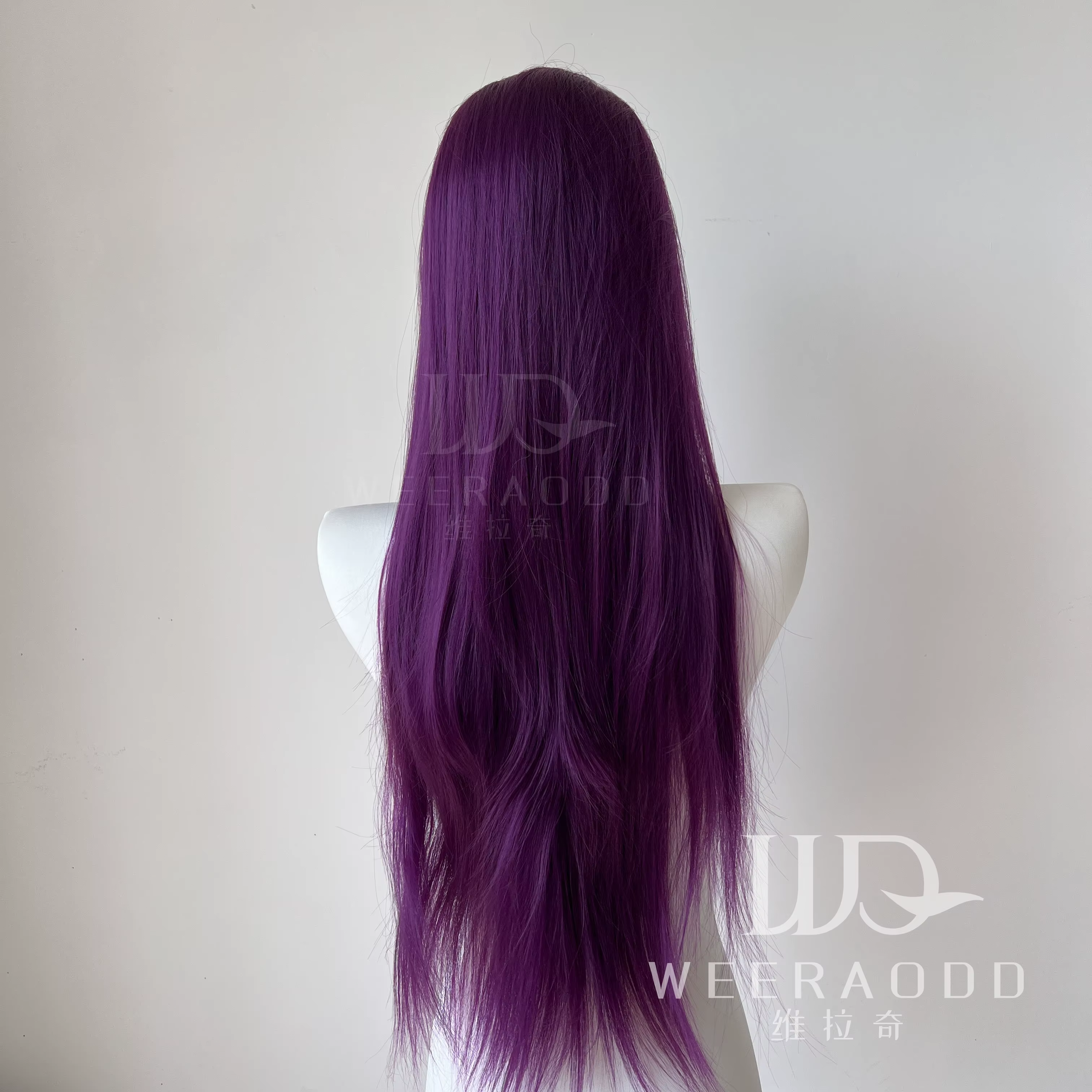 Perruque violette framboise violet foncé crochet à main perruques 26 pouces 13*4 grande dentelle sur la front Cosplay