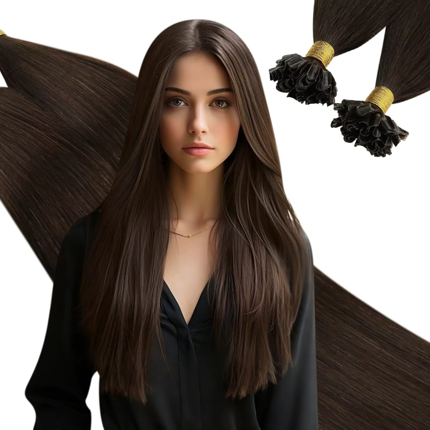 Ugeat U pointe Extensions de cheveux 14-22
