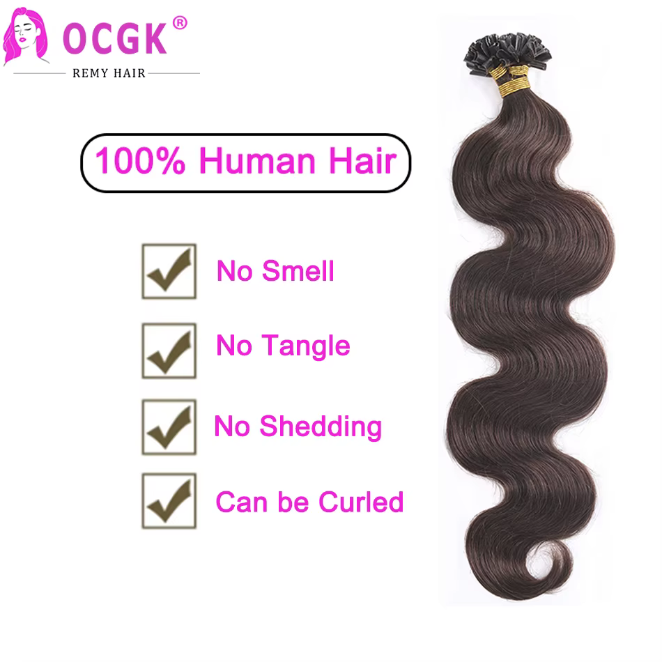 Extensions de cheveux naturels à la kératine