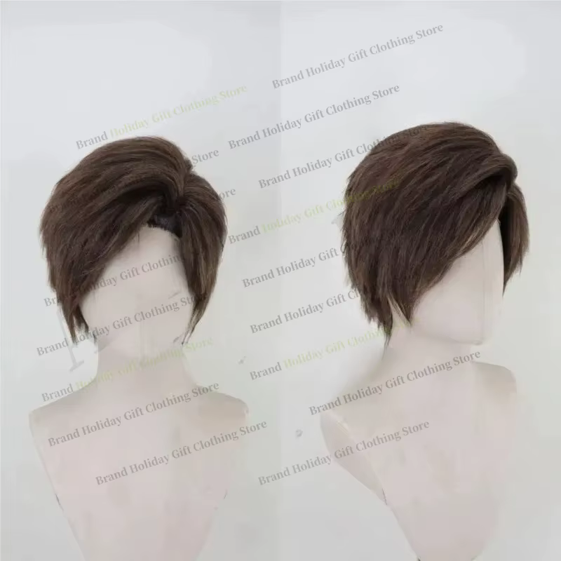 Perruque de cosplay Re9 REQ Leon 2026 pour homme