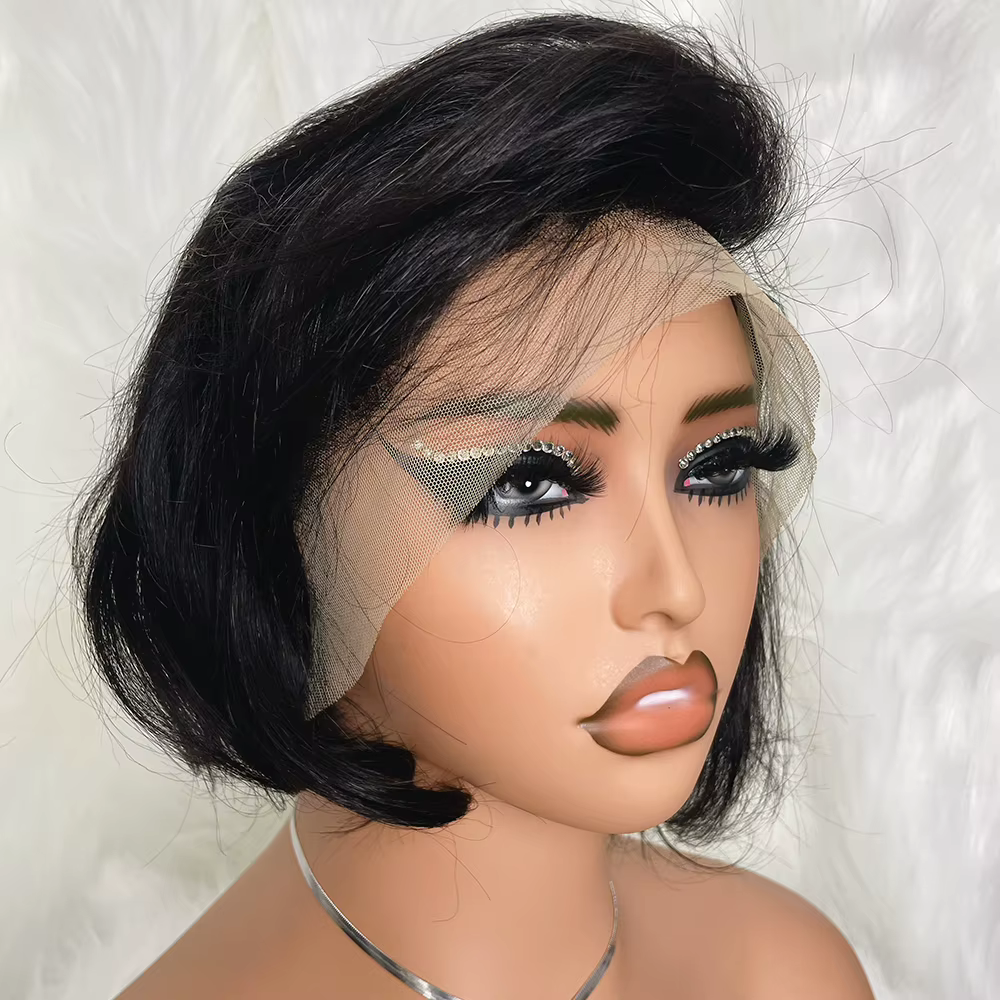13X4 cheveux humains dentelle frontale perruque couleur naturelle brésilienne perruques
