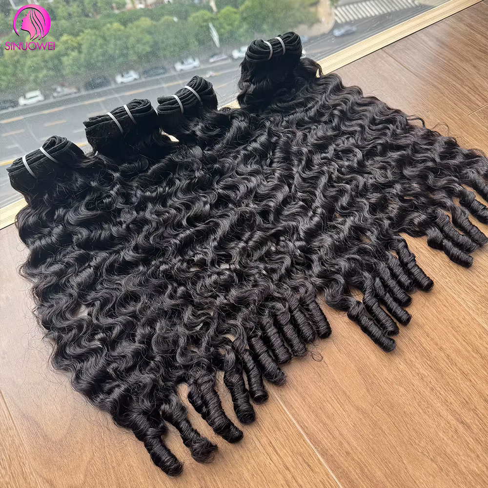 Paquets bouclés birmans Extensions de cheveux humains rebondissant