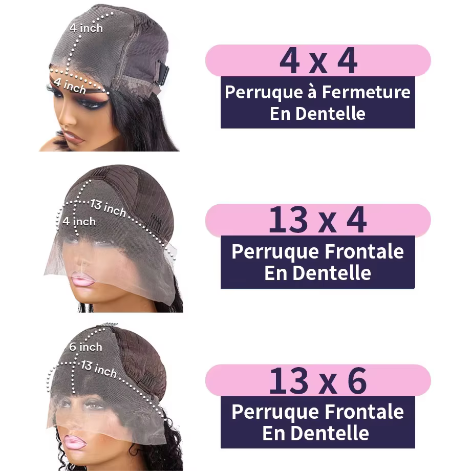 Perruques Cheveux Humains Frontale En Dentelle Transparente 13x4 Bouclés Water Wave Perruque Brésilienne Bouclé 13x6