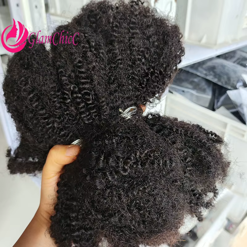 Cheveux humains 4C Afro Kinky Bulk Premium de 18 pouces pour femmes