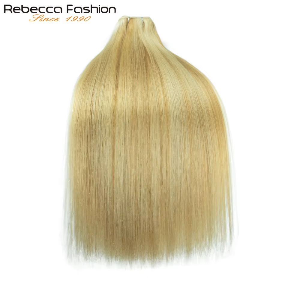 Extensions de cheveux naturels brésiliens lisses doublement étirés