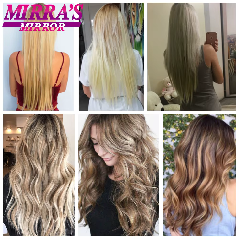 Extensions de Cheveux Synthétiques Longs et Lisses