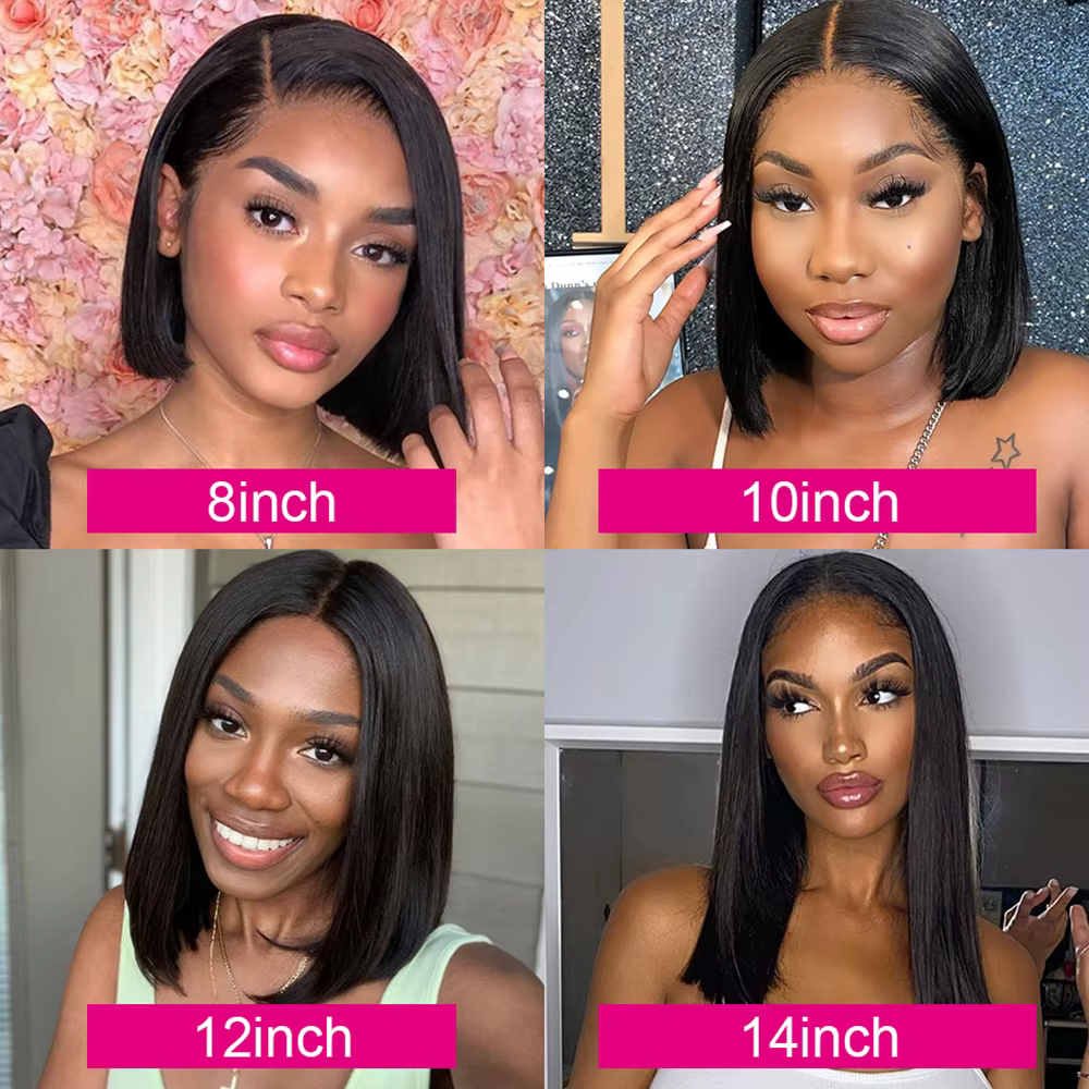 Perruque Bob Lace Frontal Wig brésilienne Remy