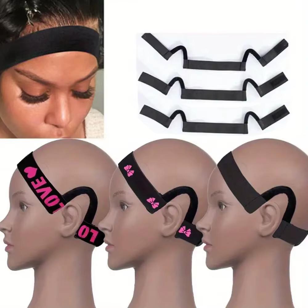 Bande de perruque fondue en dentelle confortable avec cintre d'oreille-enveloppe réglable pour écharpe