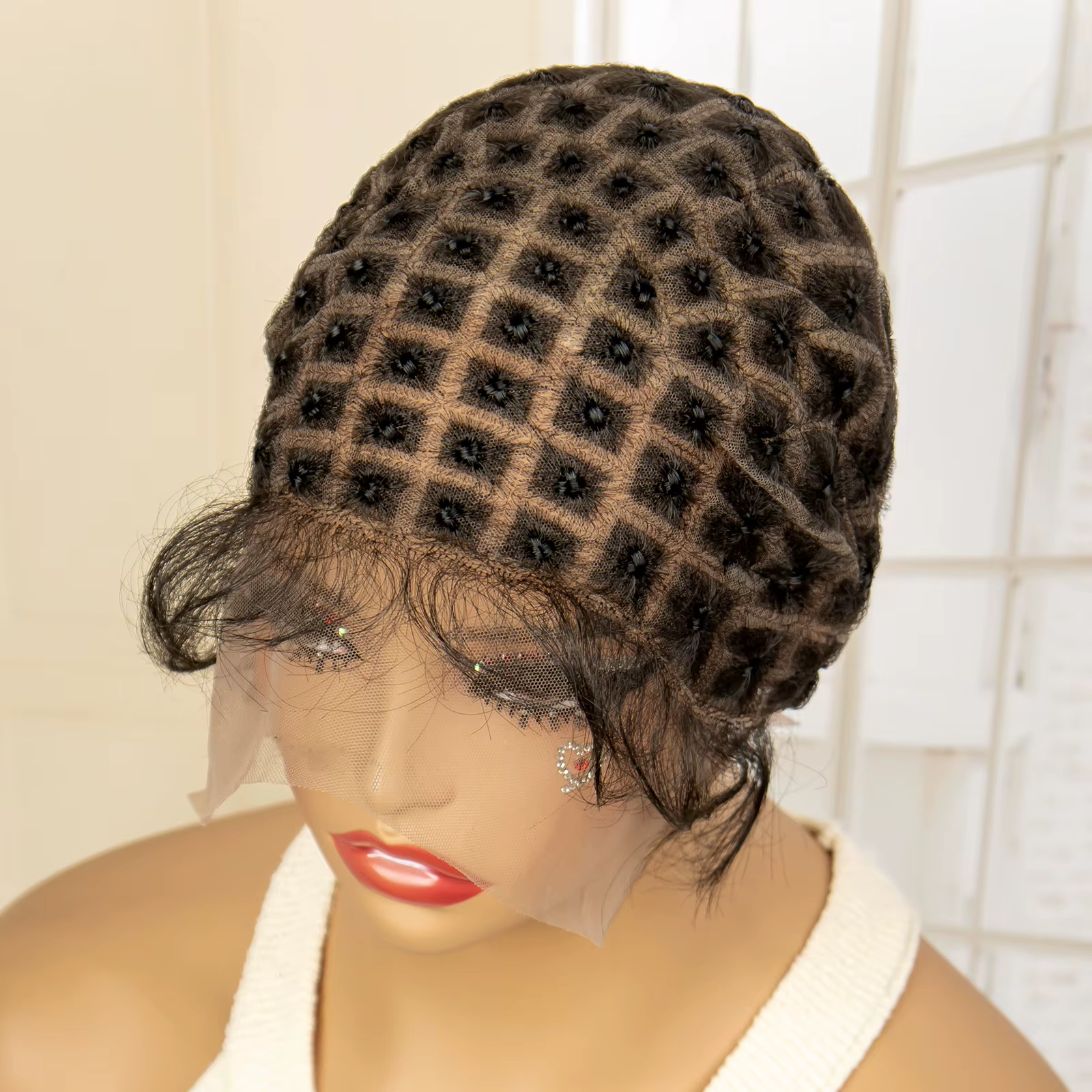 Bonnet de perruque tressé pour tresses au crochet