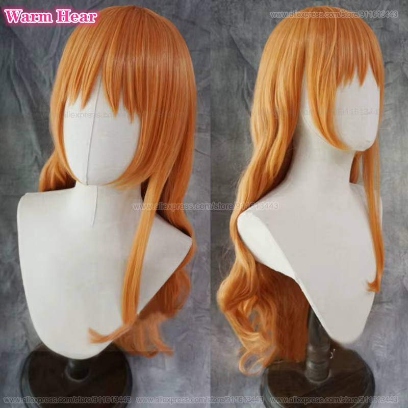 Perruque de Cosplay Anime Nami 75cm