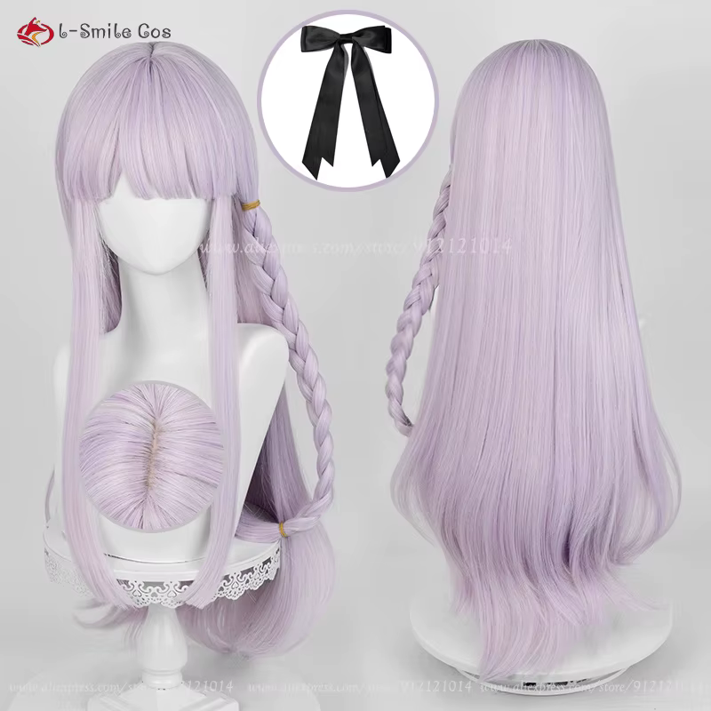 Kirigiri Kyoko Cosplay perruque 80 cm violet clair perruques pour femmes