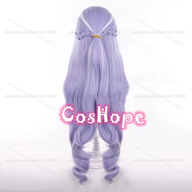 ZZZ Vivian Cosplay perruque 80 cm longue bouclée violet blanc