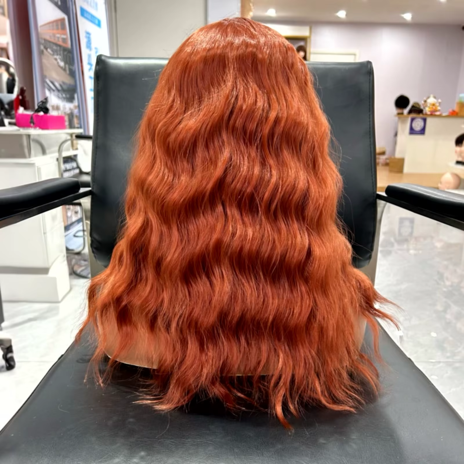Auburn court cuivre rouge perruque bouclée synthétique partie libre longueur moyenne vague naturelle courte ondulée Bob dentelle avant perruques pour les femmes quotidien