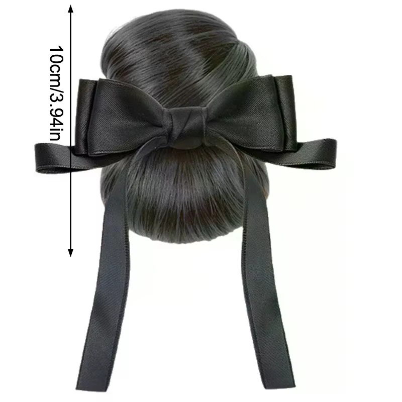 Perruque de cheveux raides à clipser ; Chignon en désordre synthétique Easy Claw ; Extension de postiche